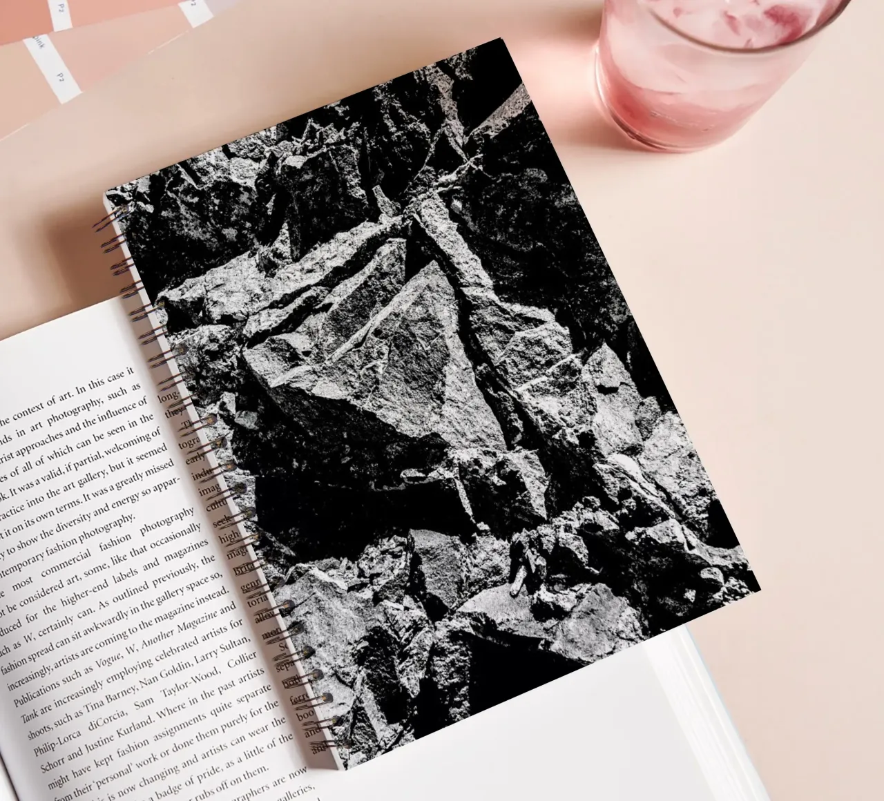 Rock Pattern 2 spiral notebook by Chris Abatzis