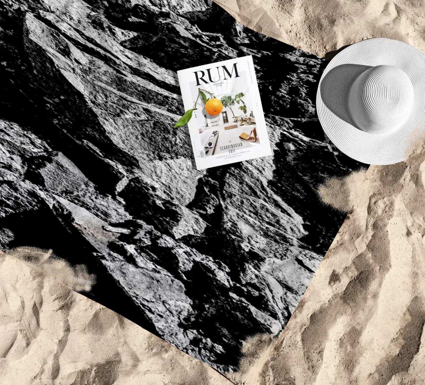 Rock Pattern 2 beach towel by Chris Abatzis