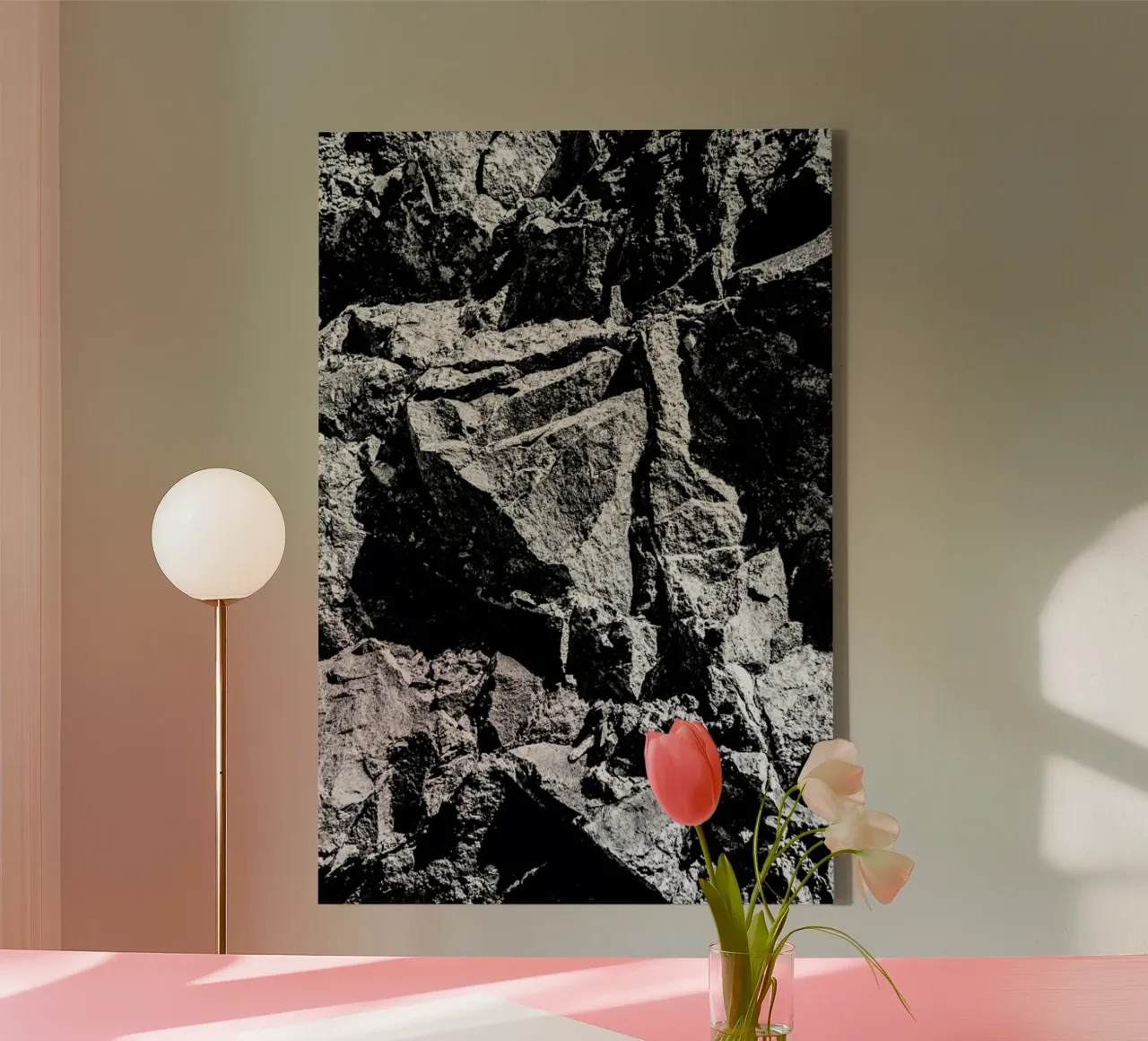 Rock Pattern 2 canvas by Chris Abatzis