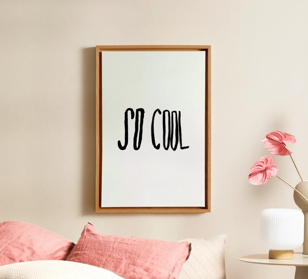 So Cool tela con Cornice a cassetta da Leah Flores