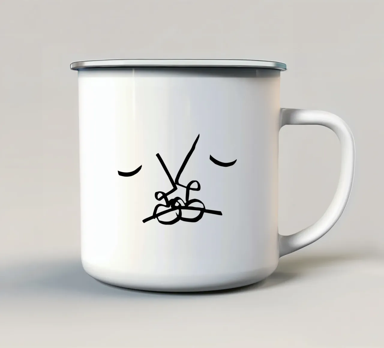 Two tazza in smalto da Ninhol