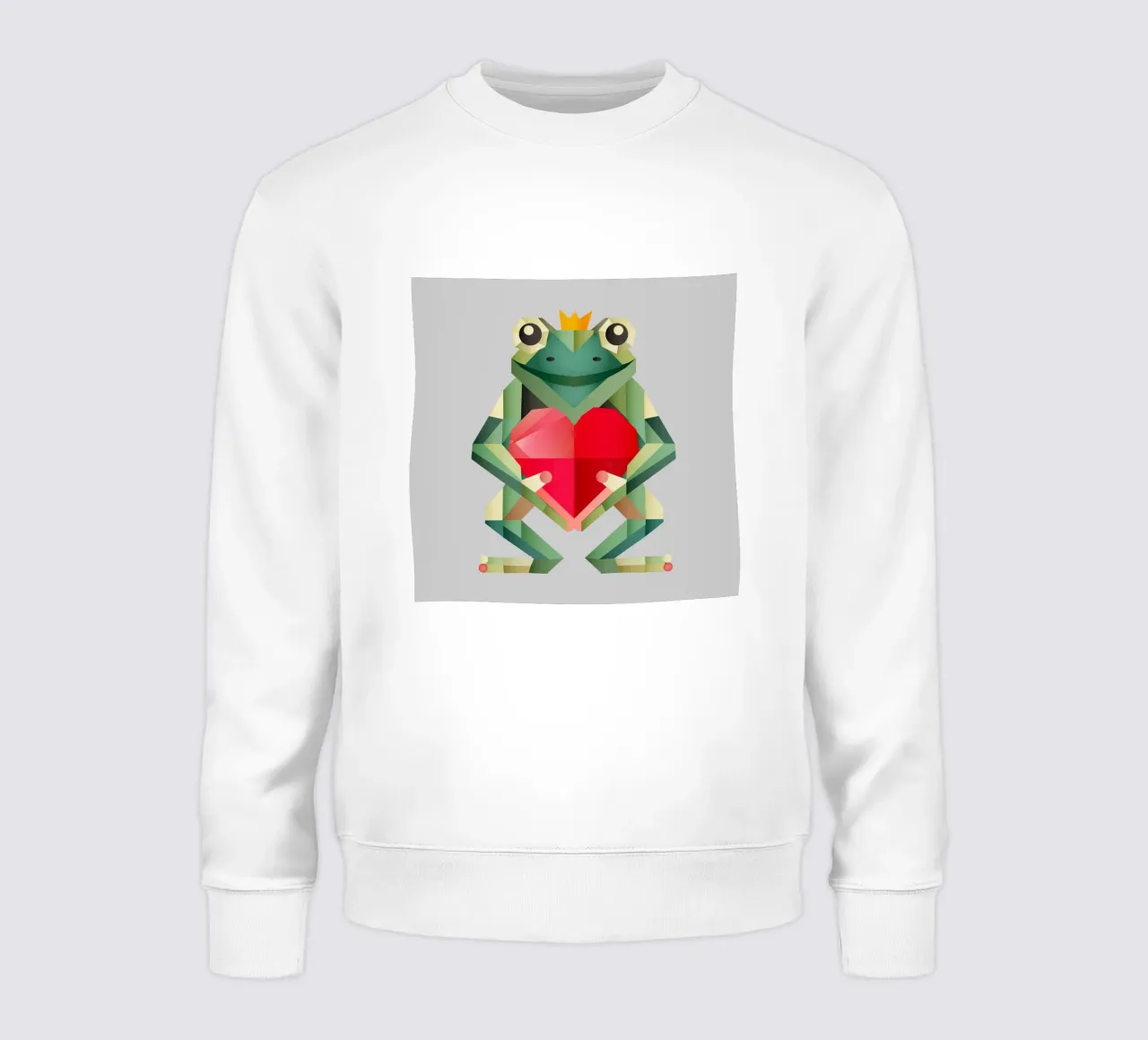 Príncipe rana con corazón - Declaración de amor geométrica sudadera de namosh