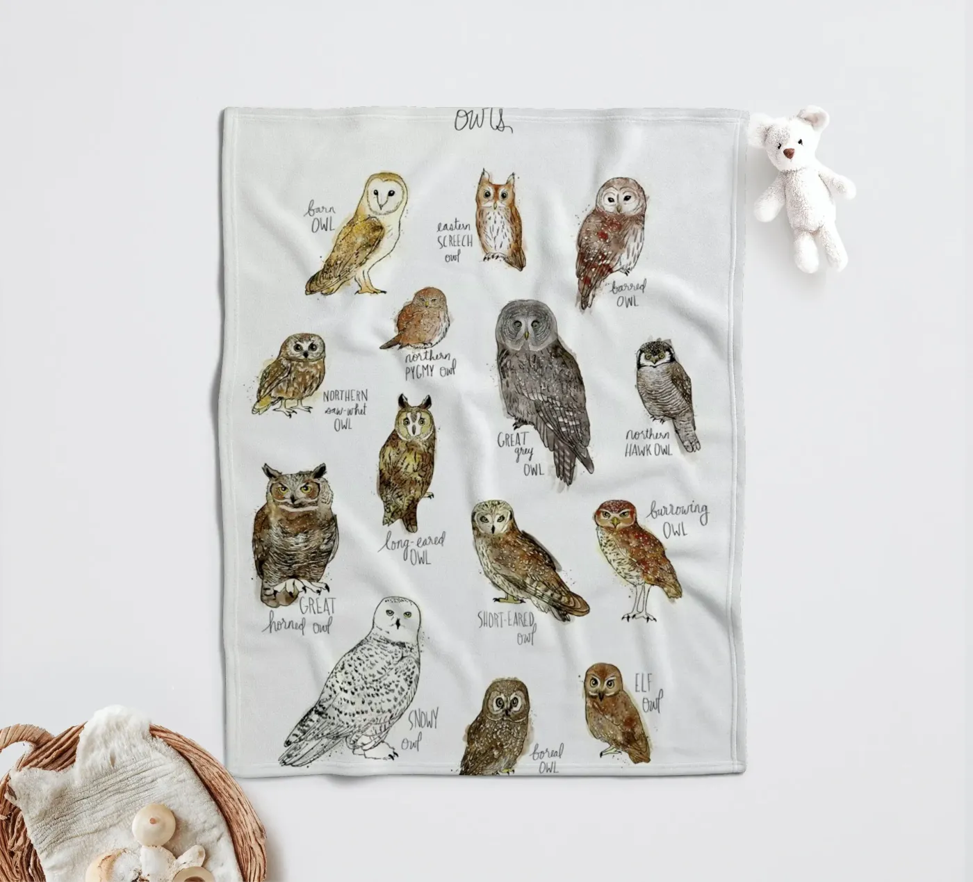 Owls Fleecedecke von Amy Hamilton