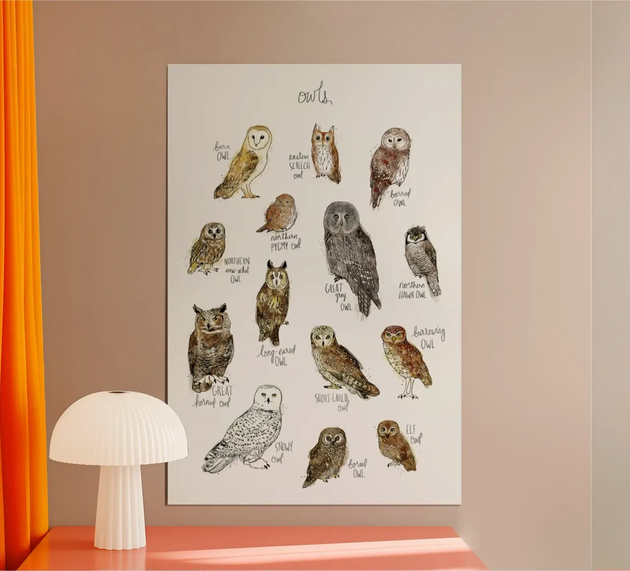 Owls poster by Amy Hamilton