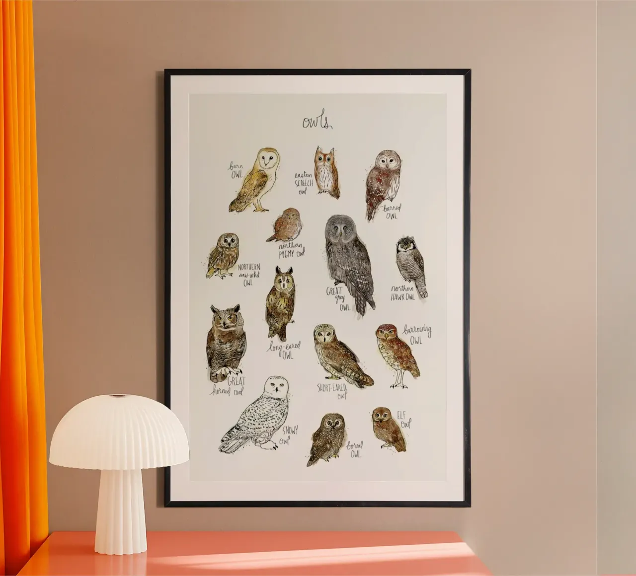 Owls poster by Amy Hamilton