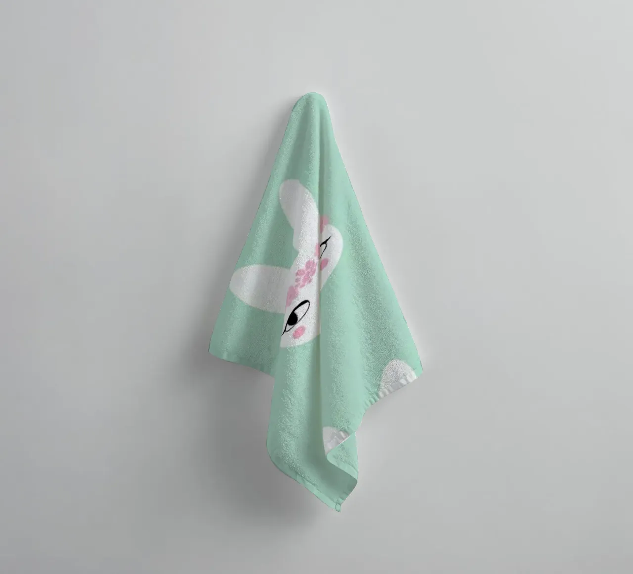 Easter Bunny Mint asciugamano da bagno da Charlotte Winter