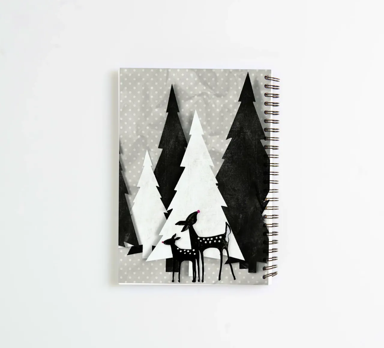 Deer and Forest spiral notebook by Monika Strigel