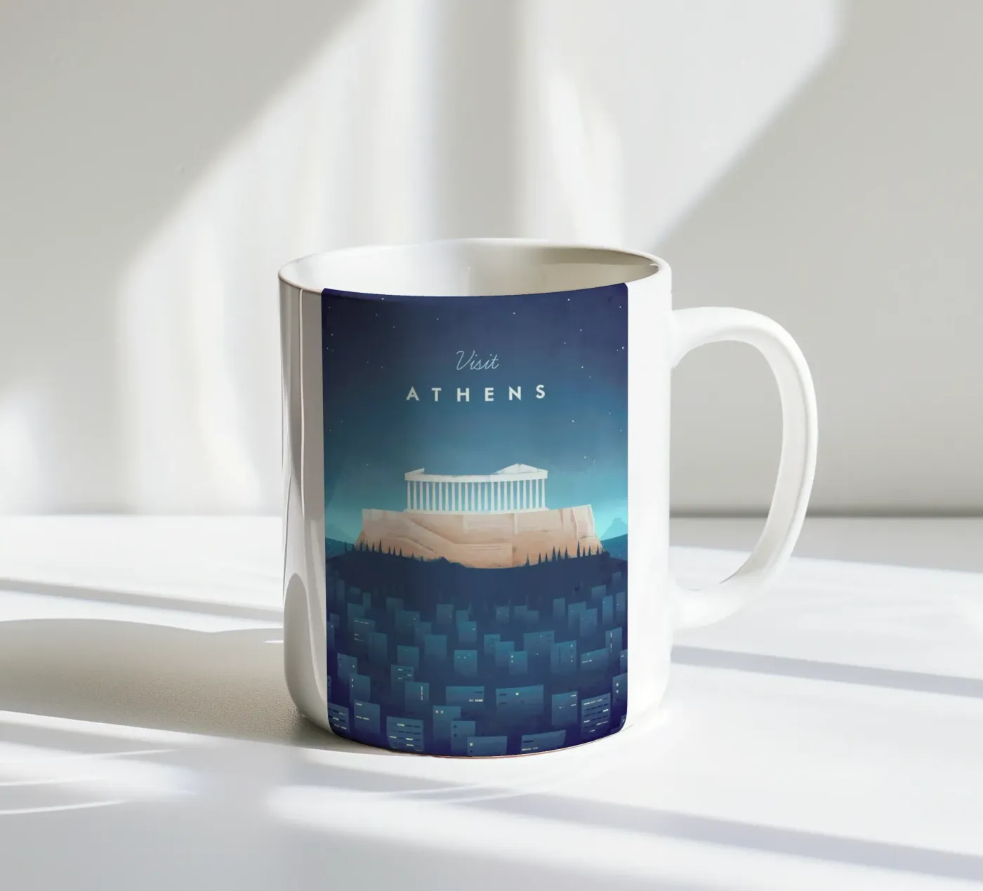 Athens ceramic mug by Henry Rivers
