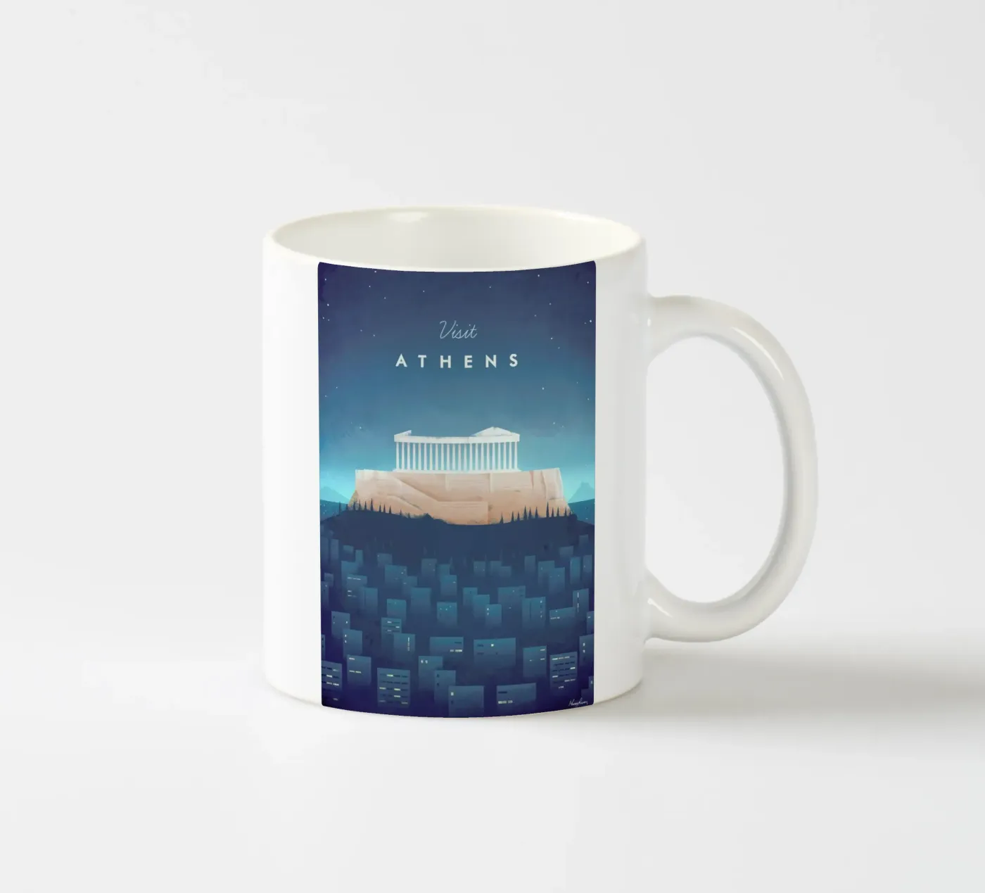 Athens ceramic mug by Henry Rivers
