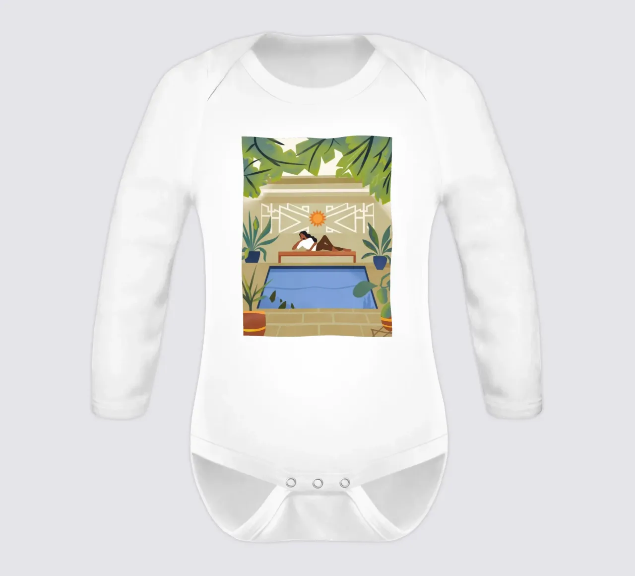 Serene Retreat Langarm Babybody von Artie Shifa
