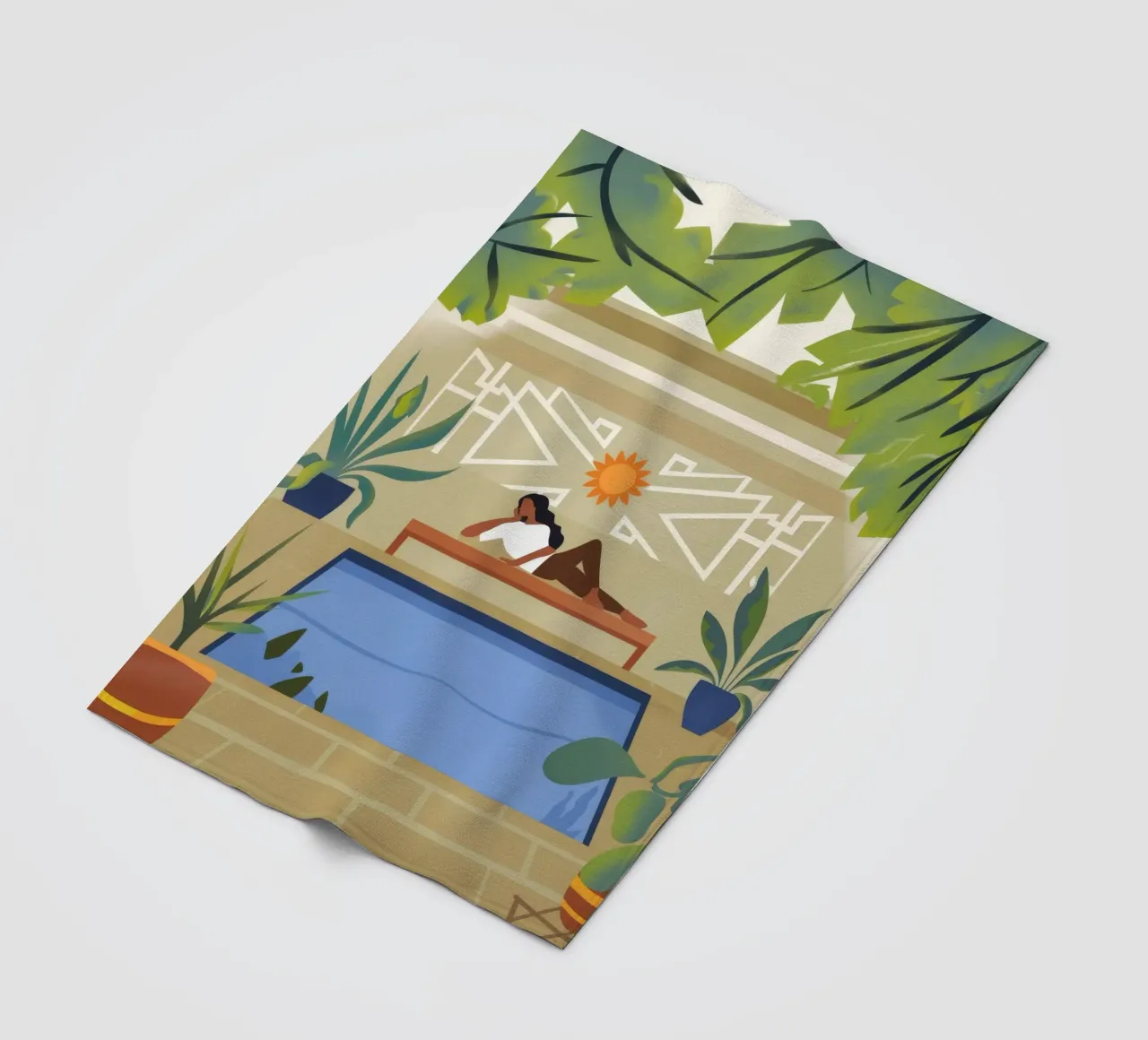 Serene Retreat fleece blanket by Artie Shifa