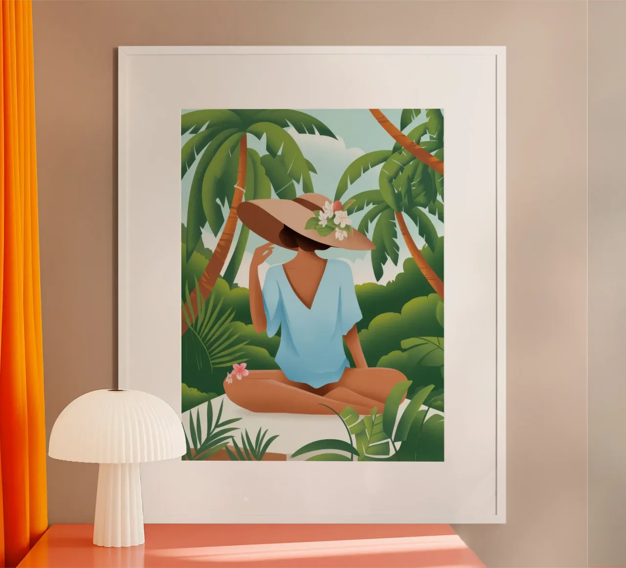 Serenità nella natura poster con telaio in legno da Artie Shifa
