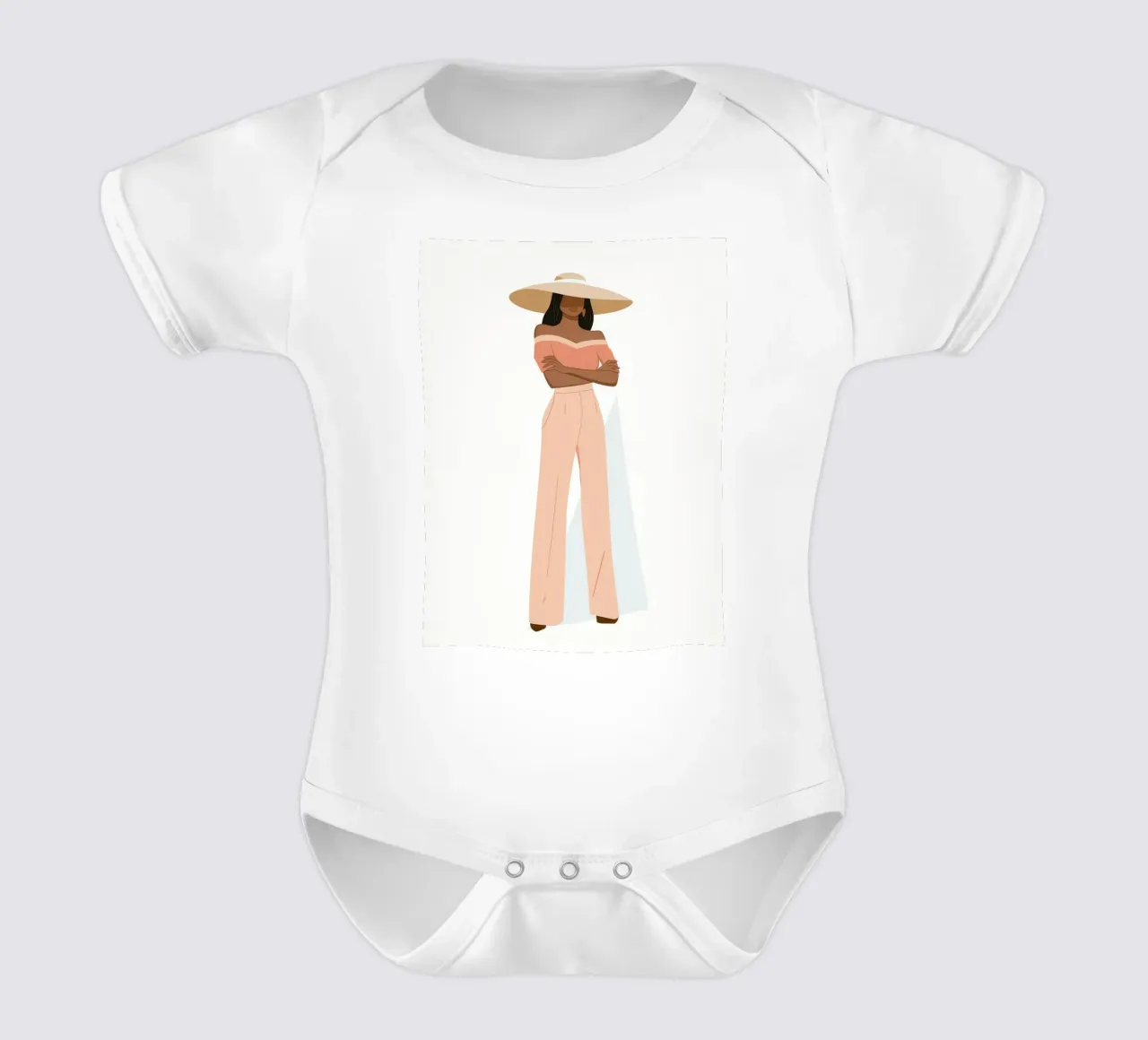 Silhouette elegante body neonato maniche corte da Artie Shifa