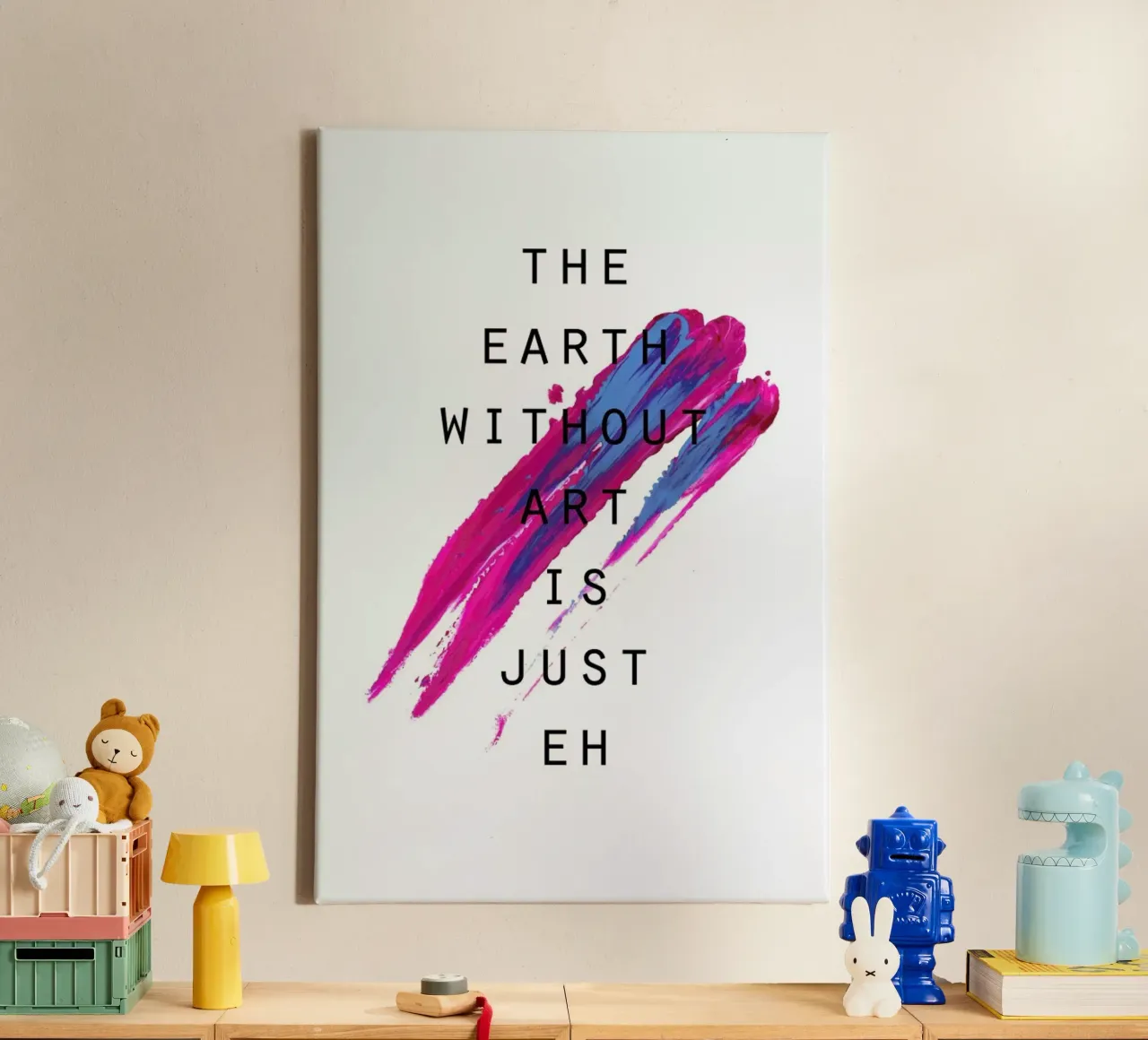 The Earth Without Art tela con Cornice a cassetta da Hanna Kastl-Lungberg
