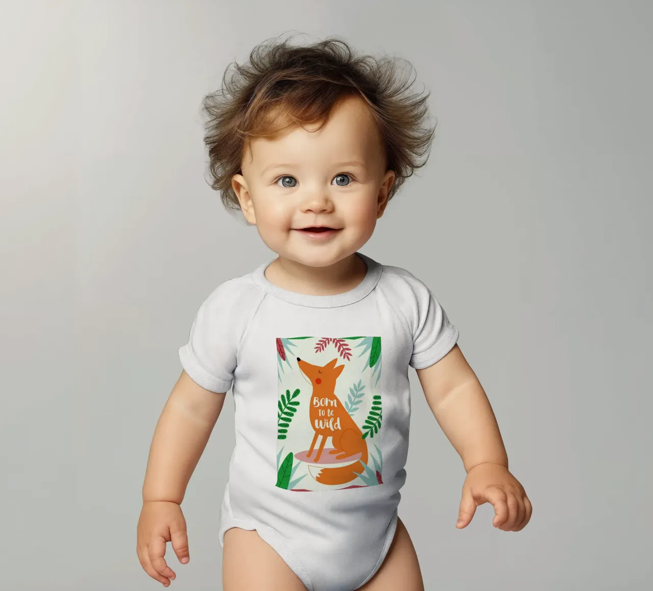 Born to Be Wild Fox body neonato maniche corte da Karin Bijlsma