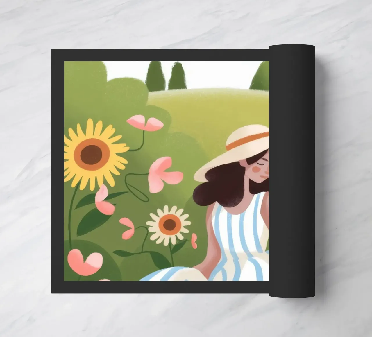 Sunlit Meadows doormat by Artie Shifa