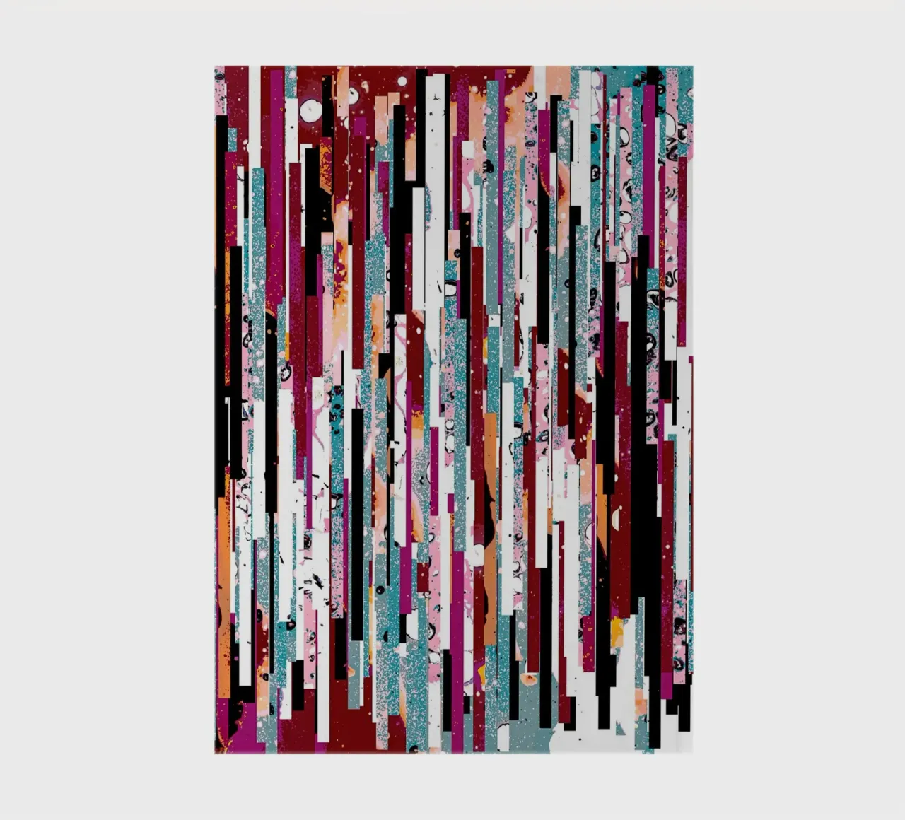 Utopian Incident Abstract Multicolor Collage Painted Pattern notebook by 83oranges
