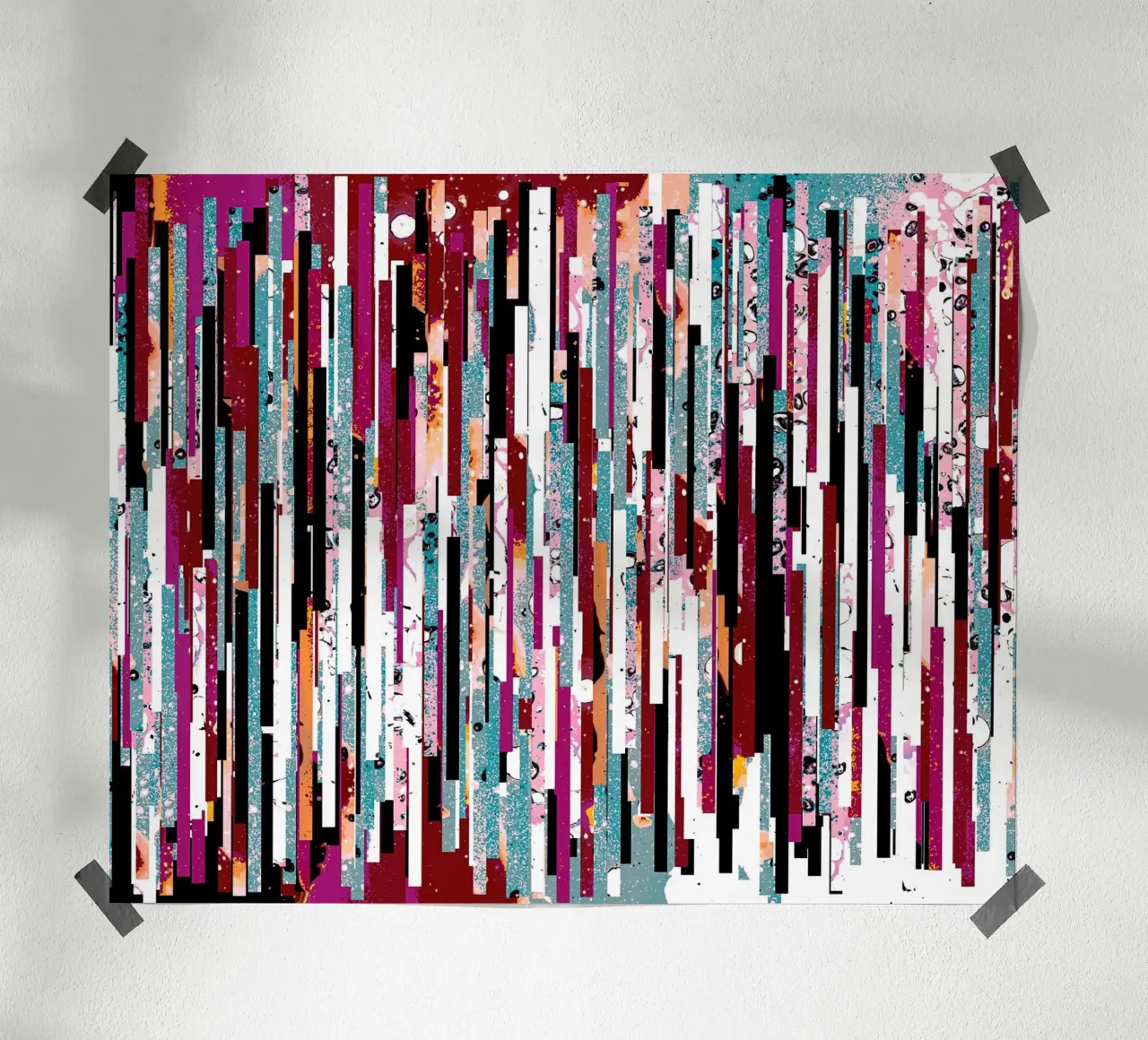 Utopian Incident Abstract Multicolor Collage Painted Pattern hahnemühle by 83oranges