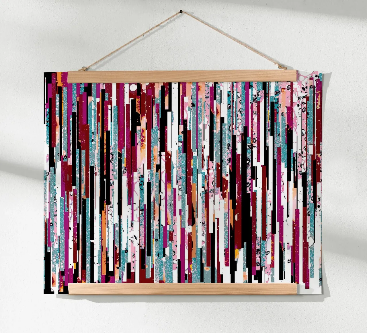 Utopian Incident Abstract Multicolor Collage Painted Pattern hahnemühle by 83oranges