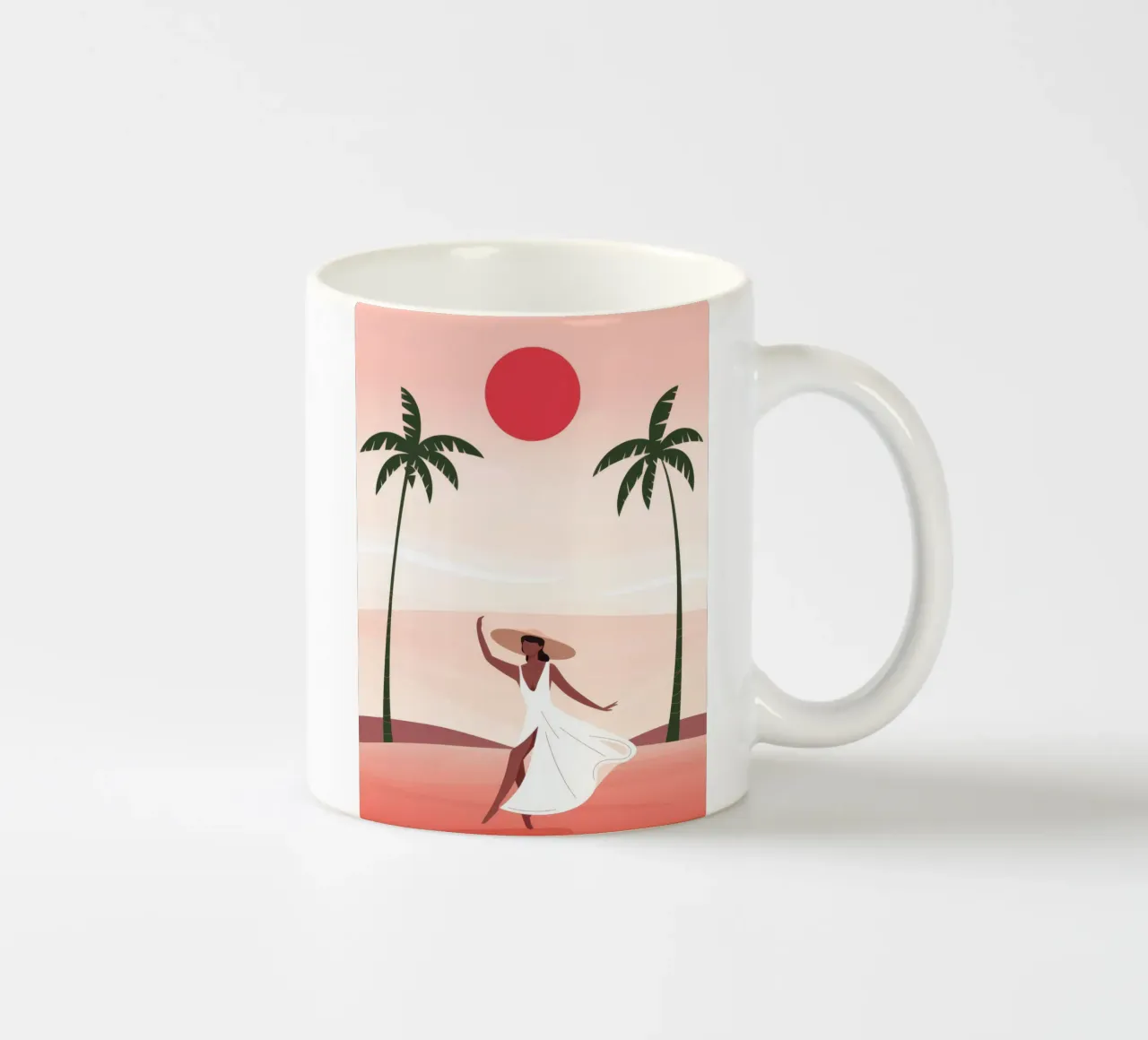Dans bij zonsondergang keramische mok van Artie Shifa
