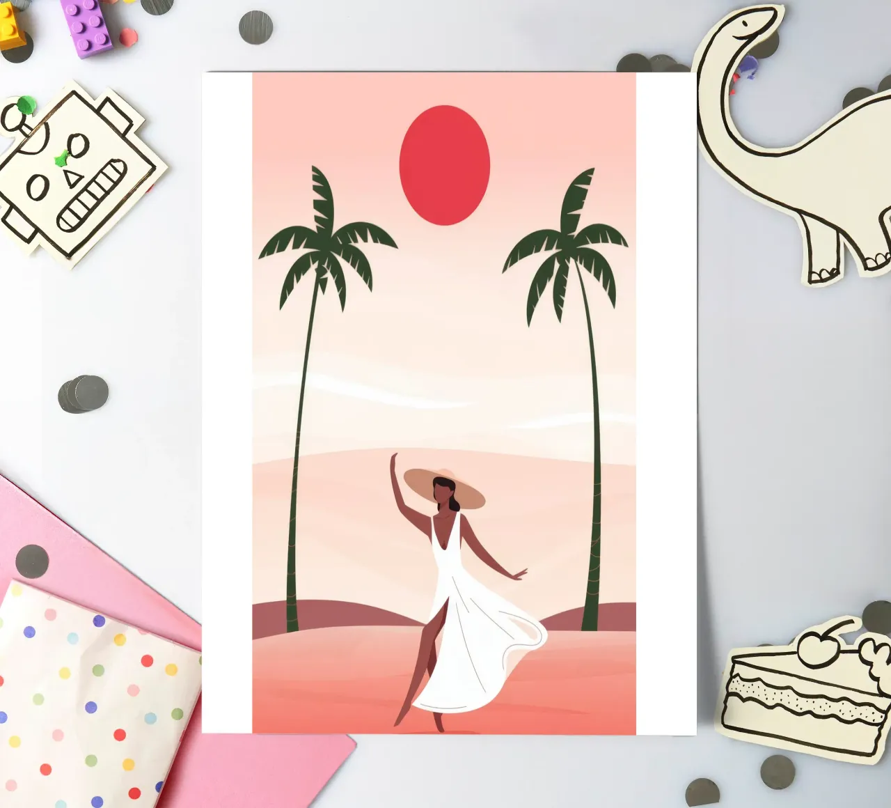 Sunset Dance sticker sheet by Artie Shifa