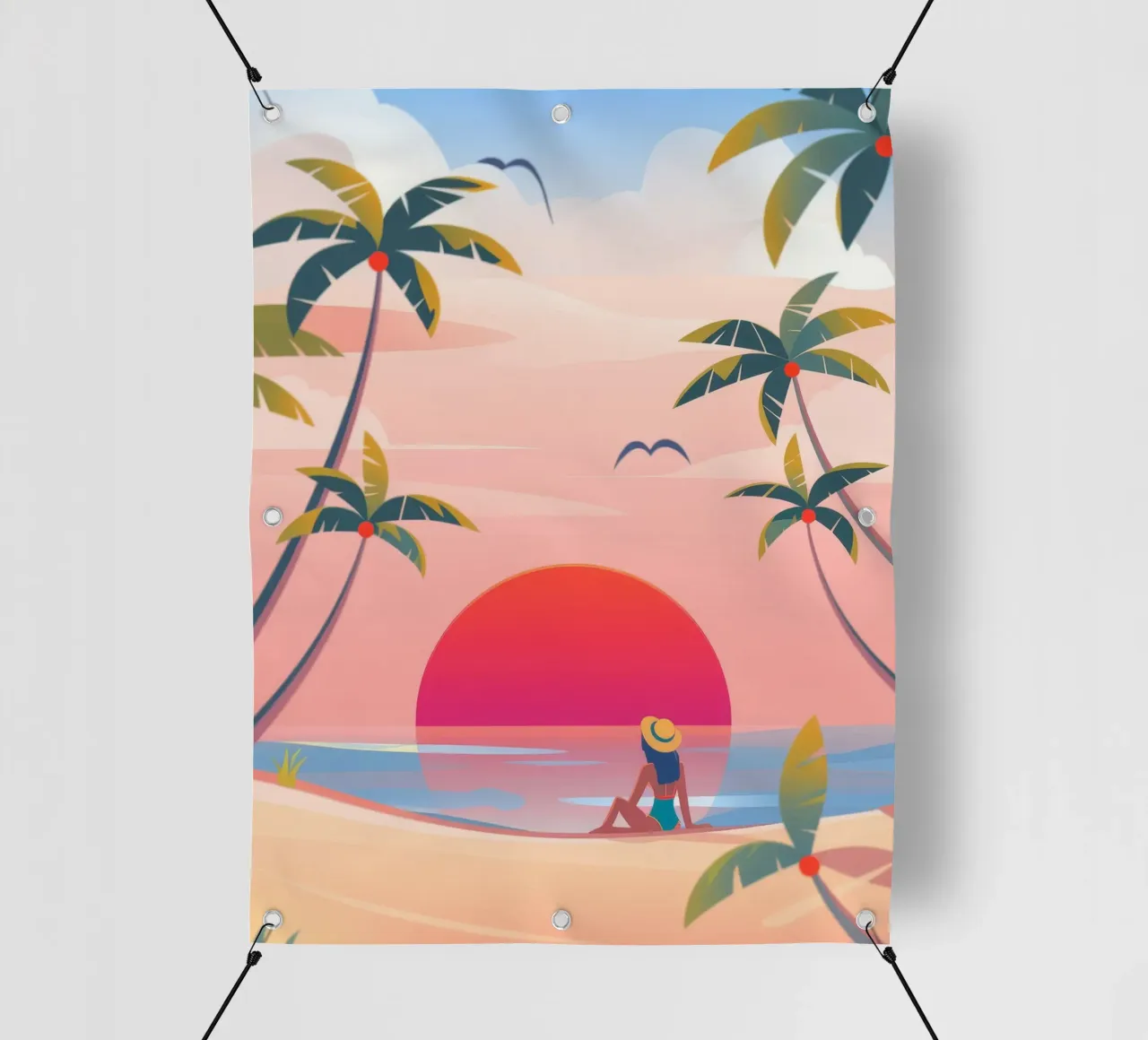 Sonnenuntergang Träumerei PVC Plane von Artie Shifa