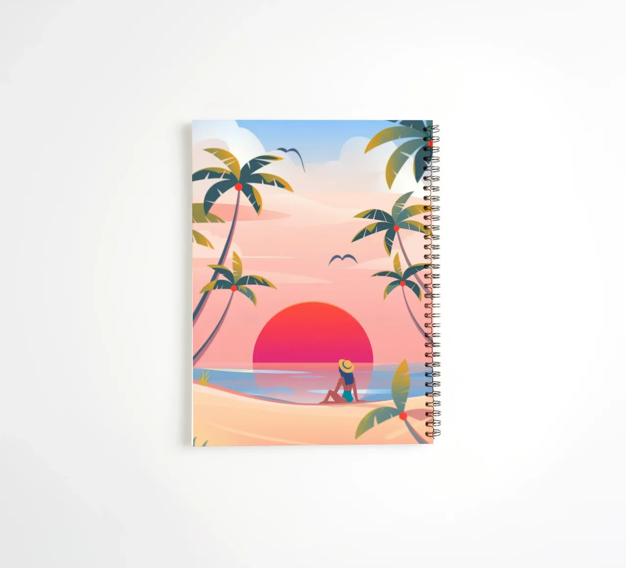 Sunset Reverie spiral notebook by Artie Shifa