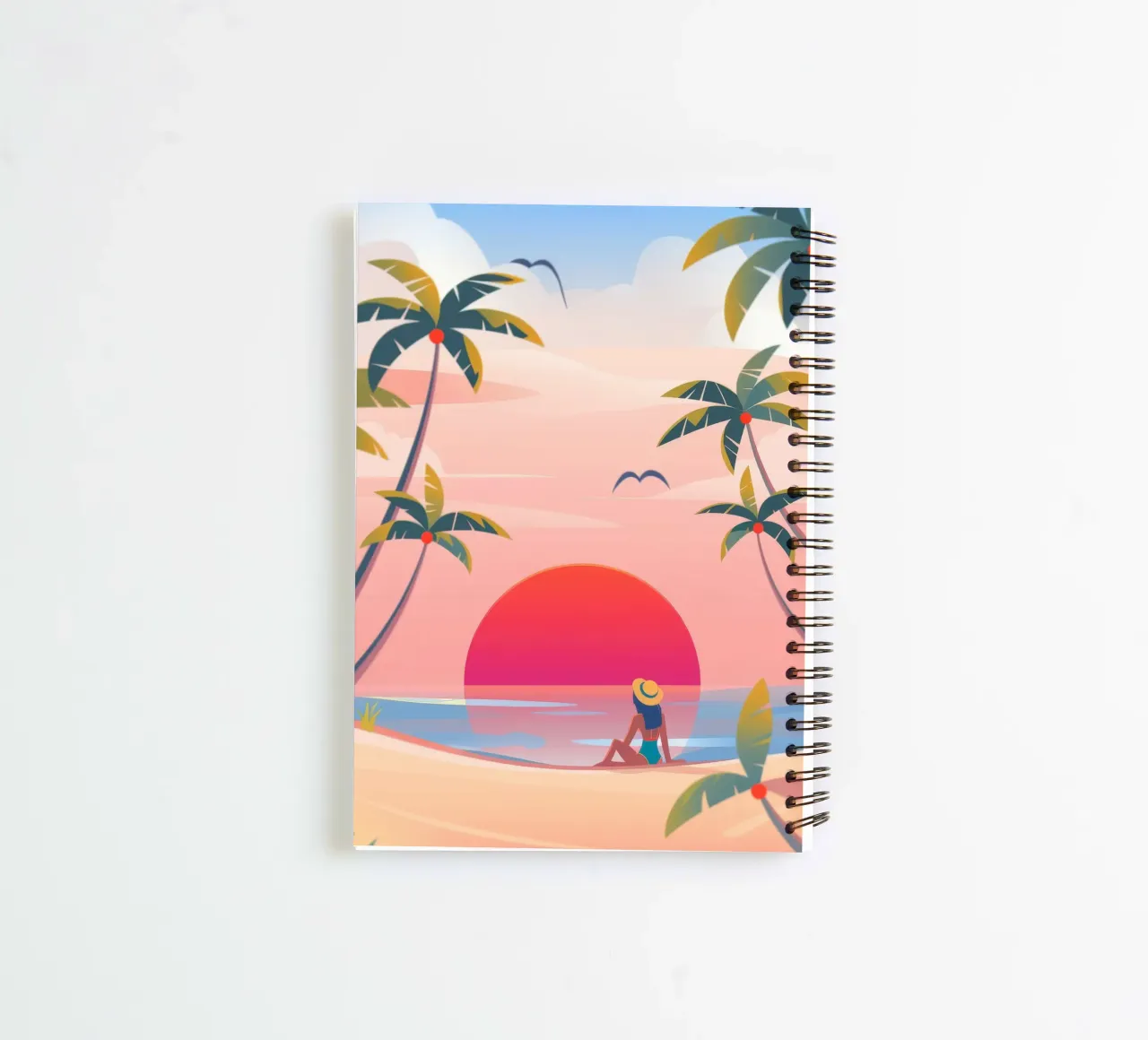 Sunset Reverie spiral notebook by Artie Shifa