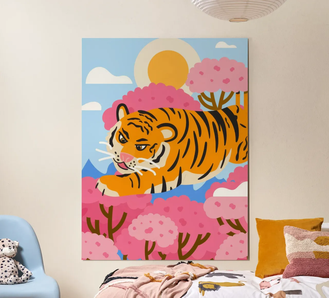 Il regno della tigre poster con telaio in plastica da Artie Shifa