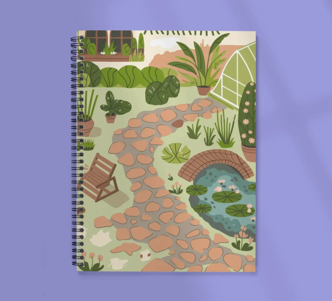 Tranquil Path spiral notebook by Artie Shifa