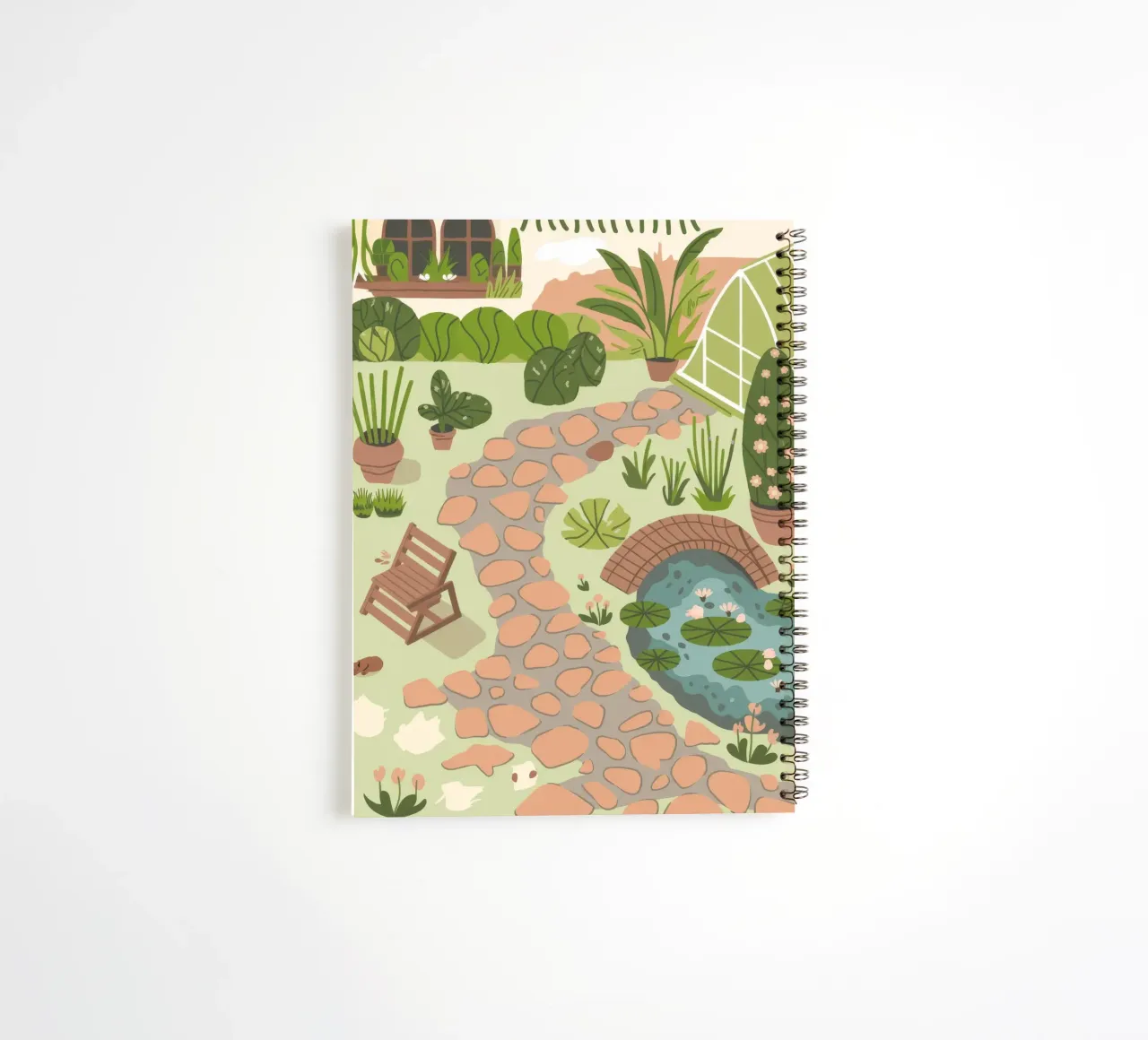Tranquil Path spiral notebook by Artie Shifa
