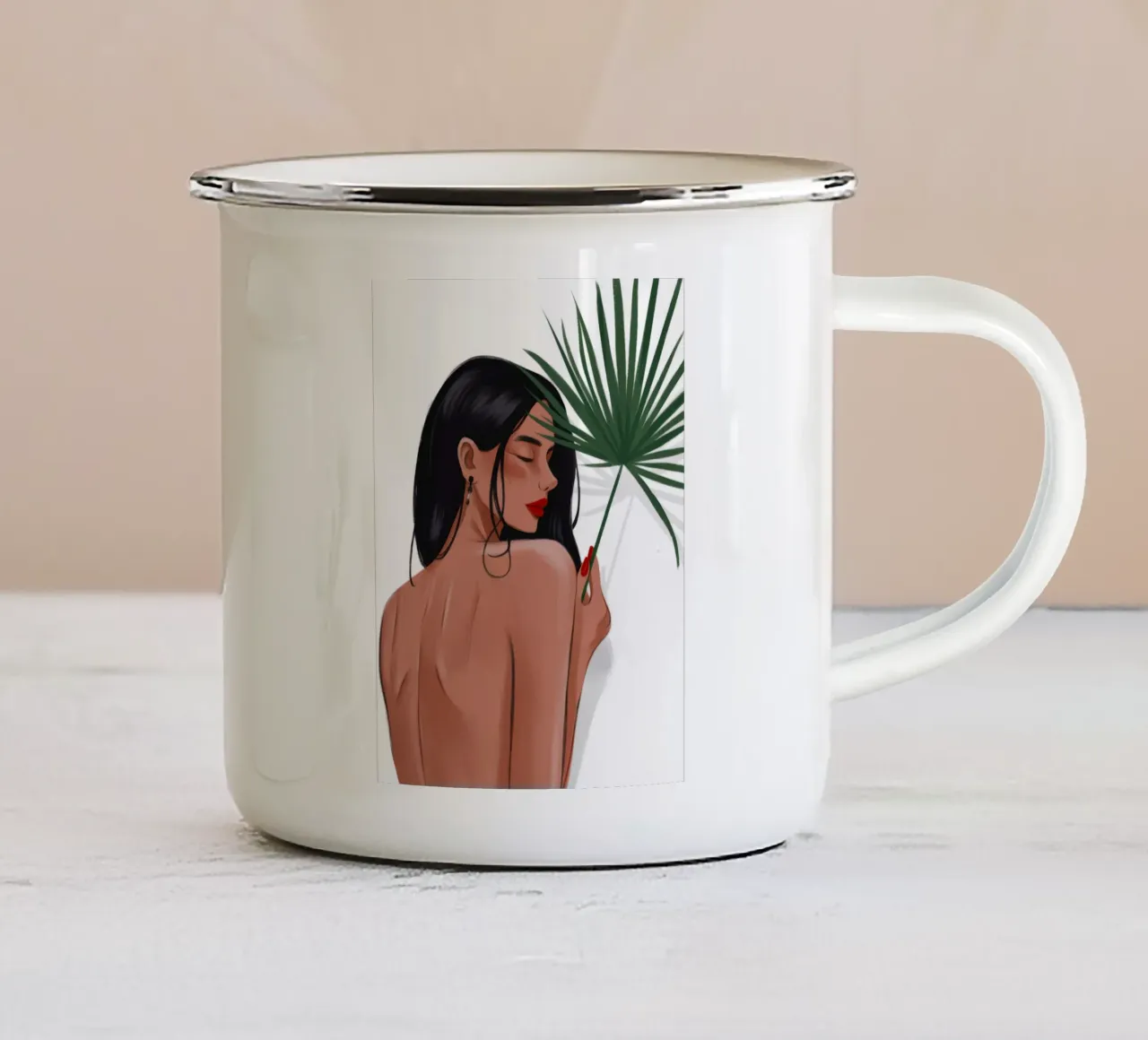 Serenità tropicale tazza in smalto da Artie Shifa
