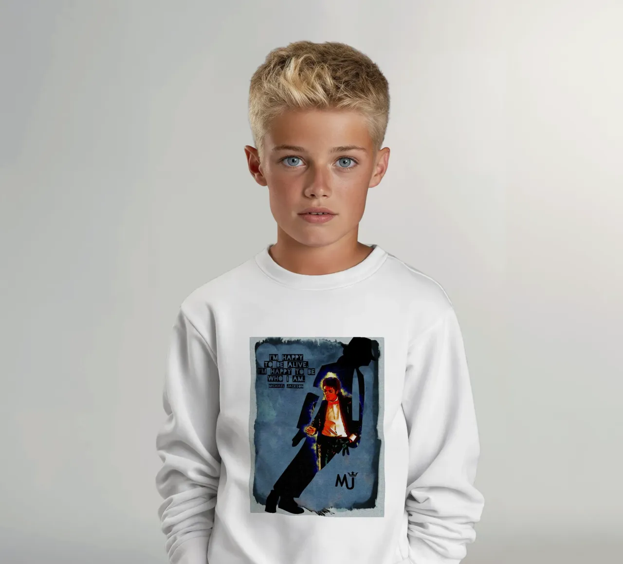 Sono felice di essere vivo felpa bambino da Gunawan Rb