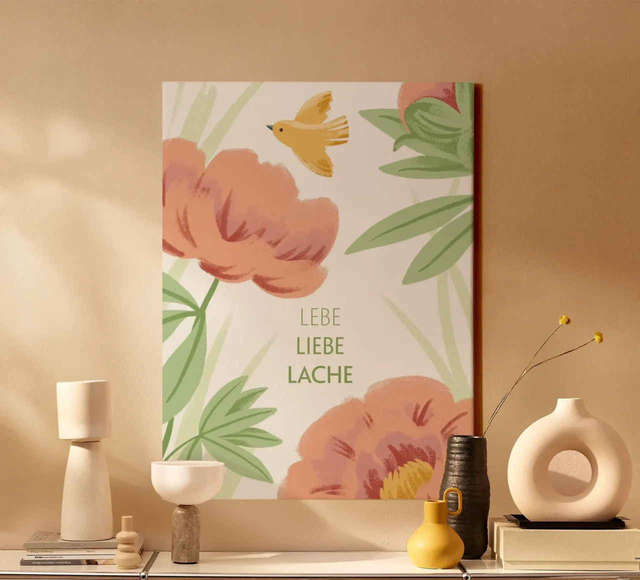 lebe liebe lache tela da VIERUNDFÜNFZIG