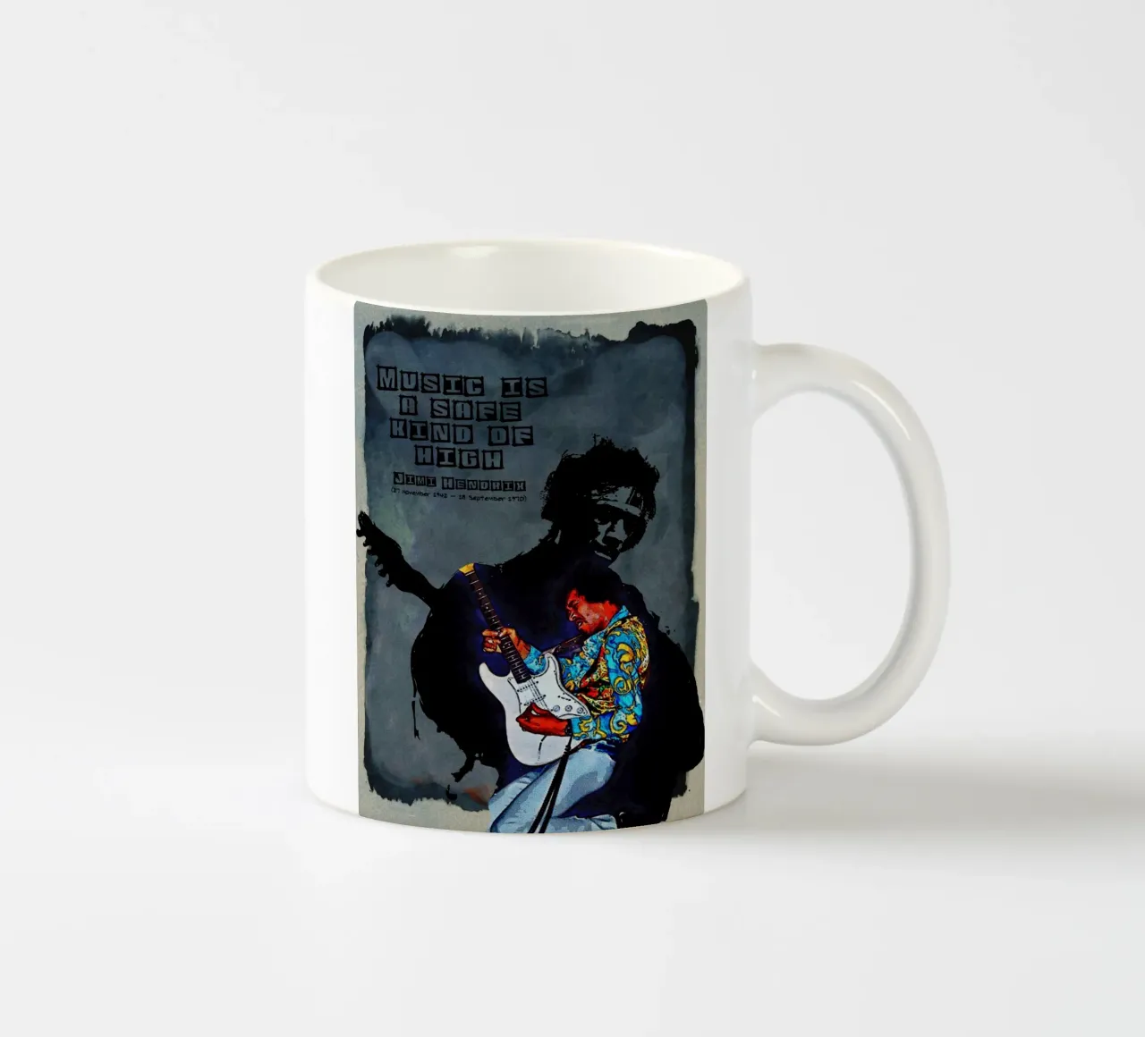 La musique est une forme d'euphorie sans danger mug en céramique de Gunawan Rb