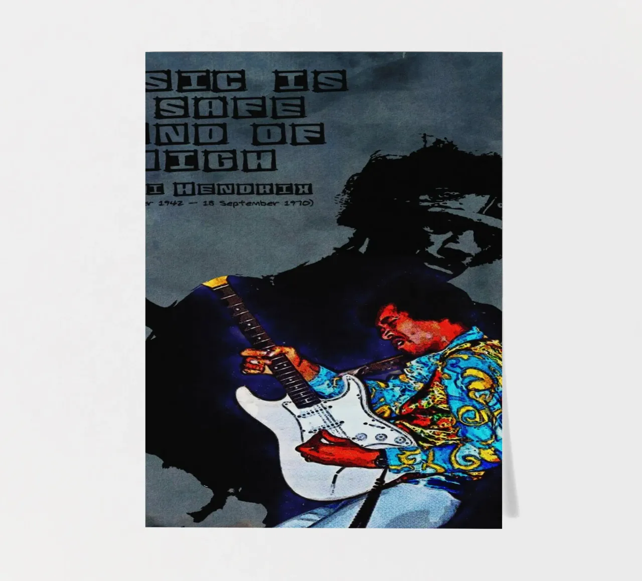 La musique est une forme d'euphorie sans danger planche autocollant de Gunawan Rb