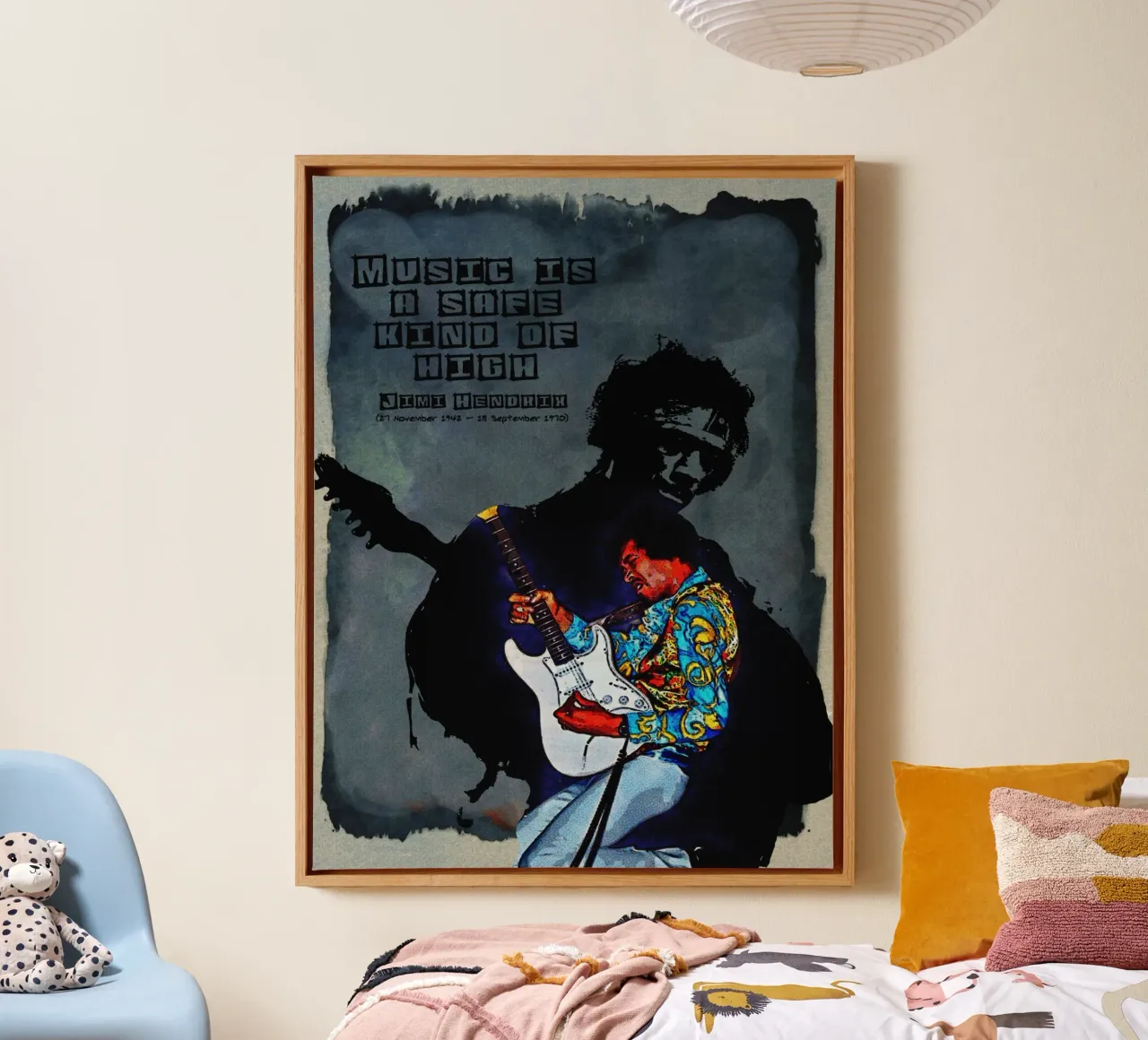 Music is a safe kind of high canvas with Floater frame by Gunawan Rb