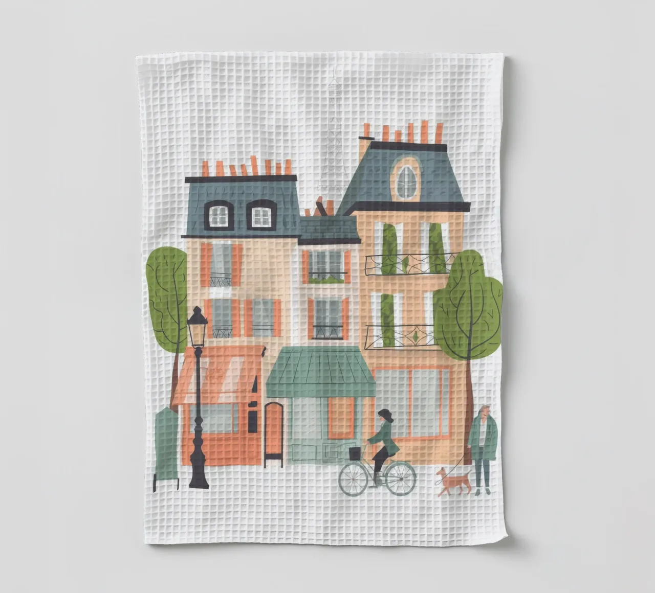 Urban Stroll tea towel by Artie Shifa