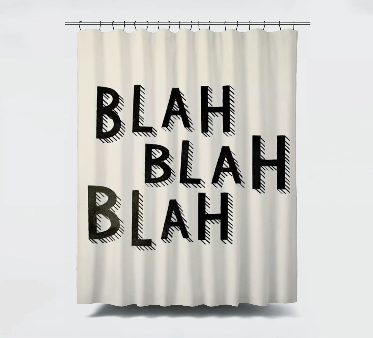 Blah Blah Blah Duschvorhang von Kind of Style