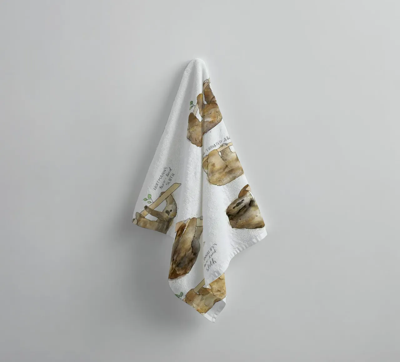 Sloths towel by Amy Hamilton