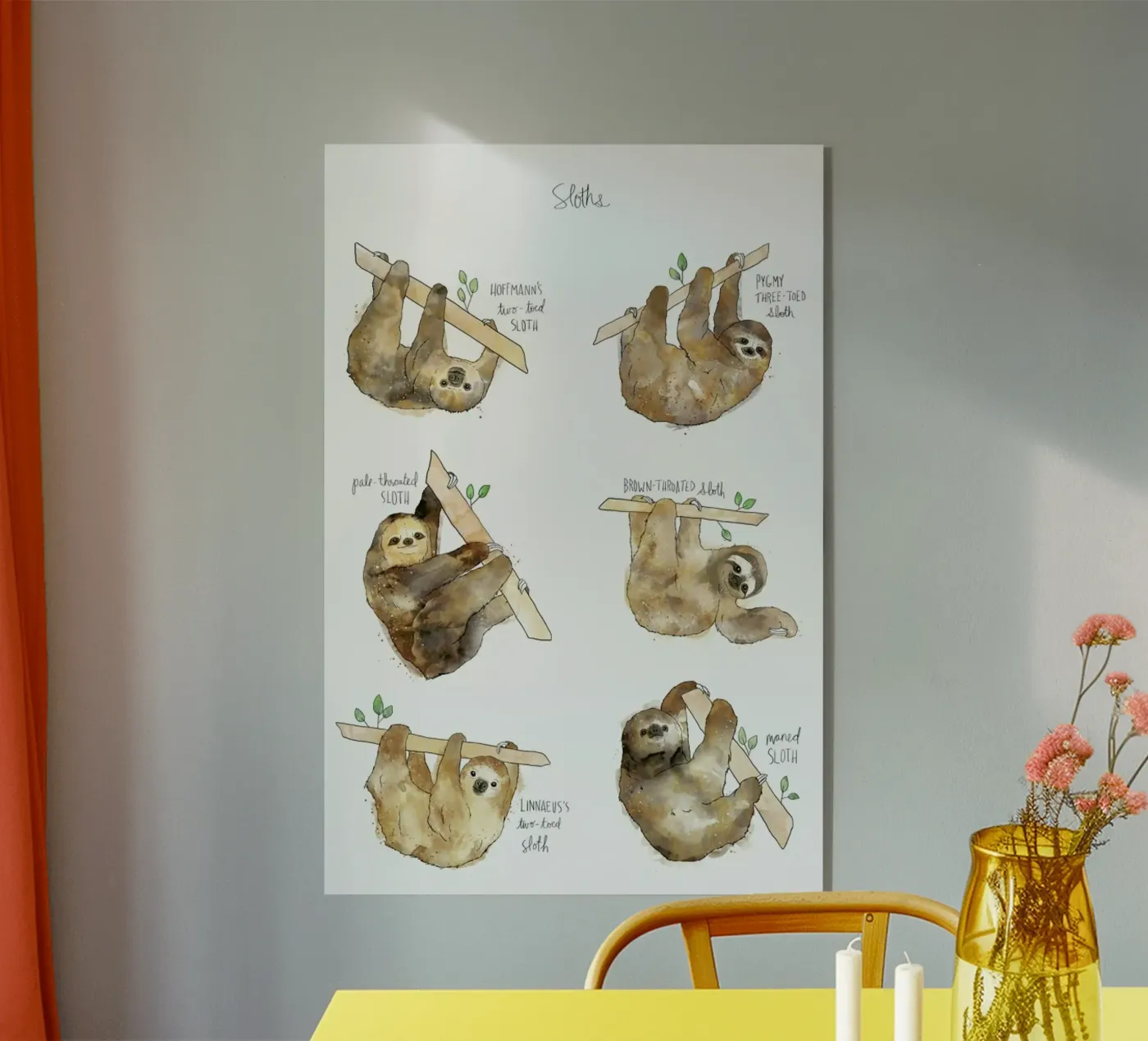 Sloths acryl van Amy Hamilton