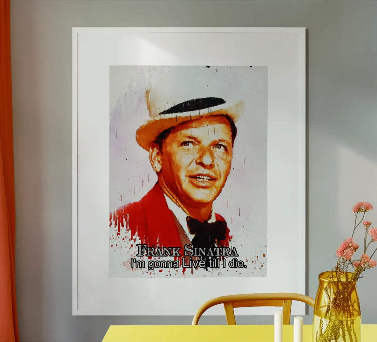 Vivrò fino alla morte poster con telaio in plastica da Gunawan Rb