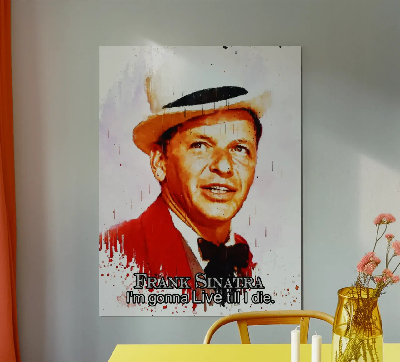 Vivrò fino alla morte poster con telaio in plastica da Gunawan Rb