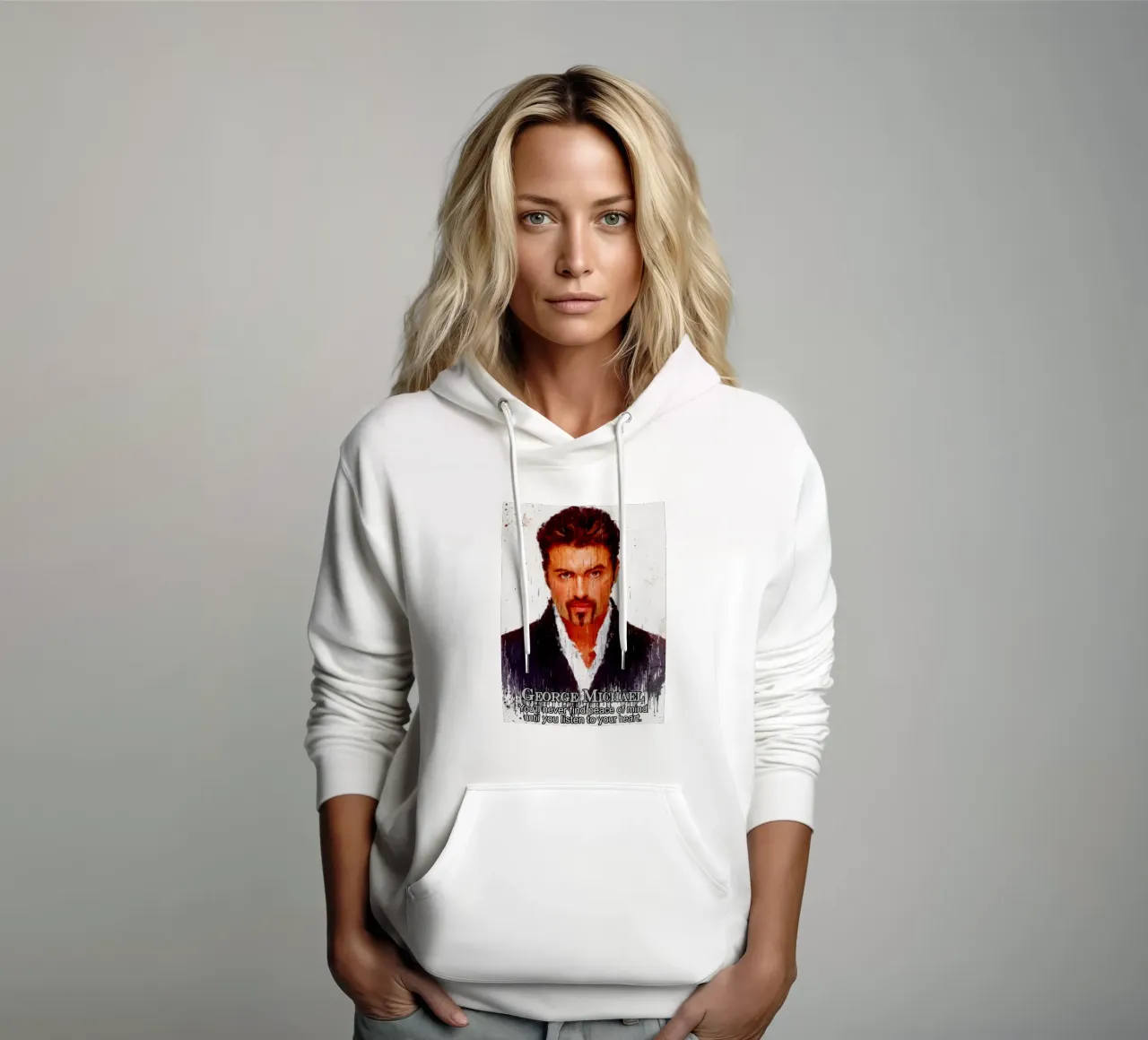 George Michael Quote felpa con cappuccio da Gunawan Rb
