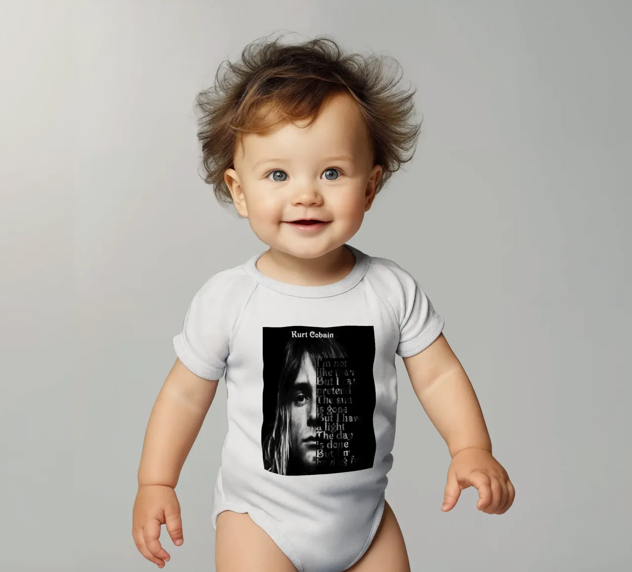 Kurt Cobain Citazione muto body neonato maniche corte da Gunawan Rb