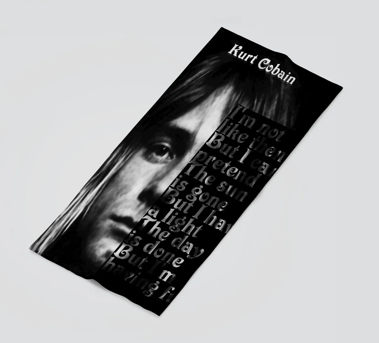 Kurt Cobain Citazione muto telo mare da Gunawan Rb