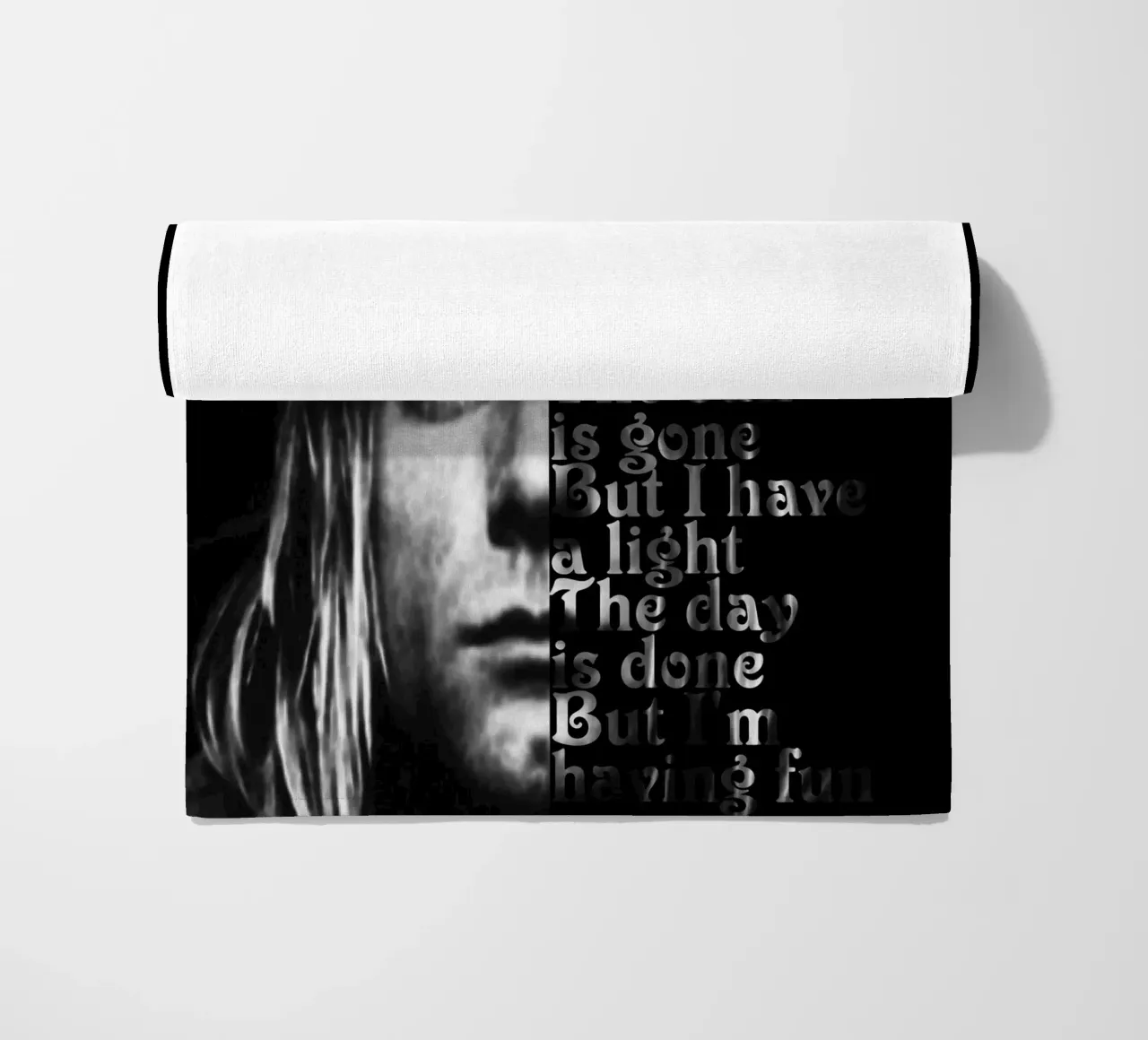 Kurt Cobain Citazione muto telo mare da Gunawan Rb