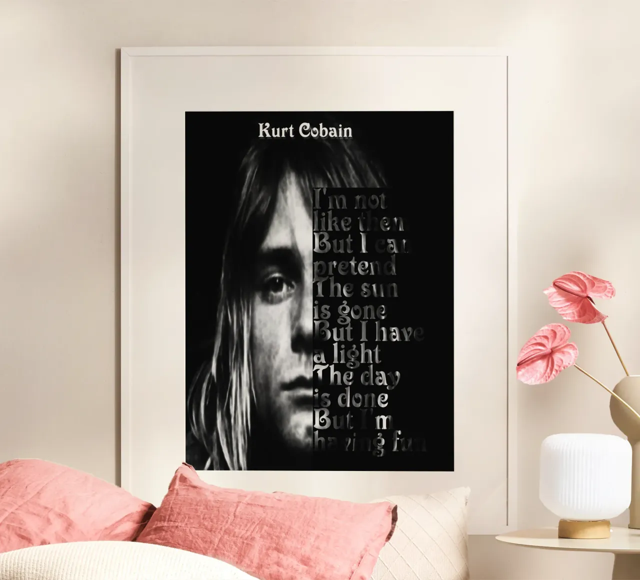 Kurt Cobain Citazione muto carta hahnemühle da Gunawan Rb