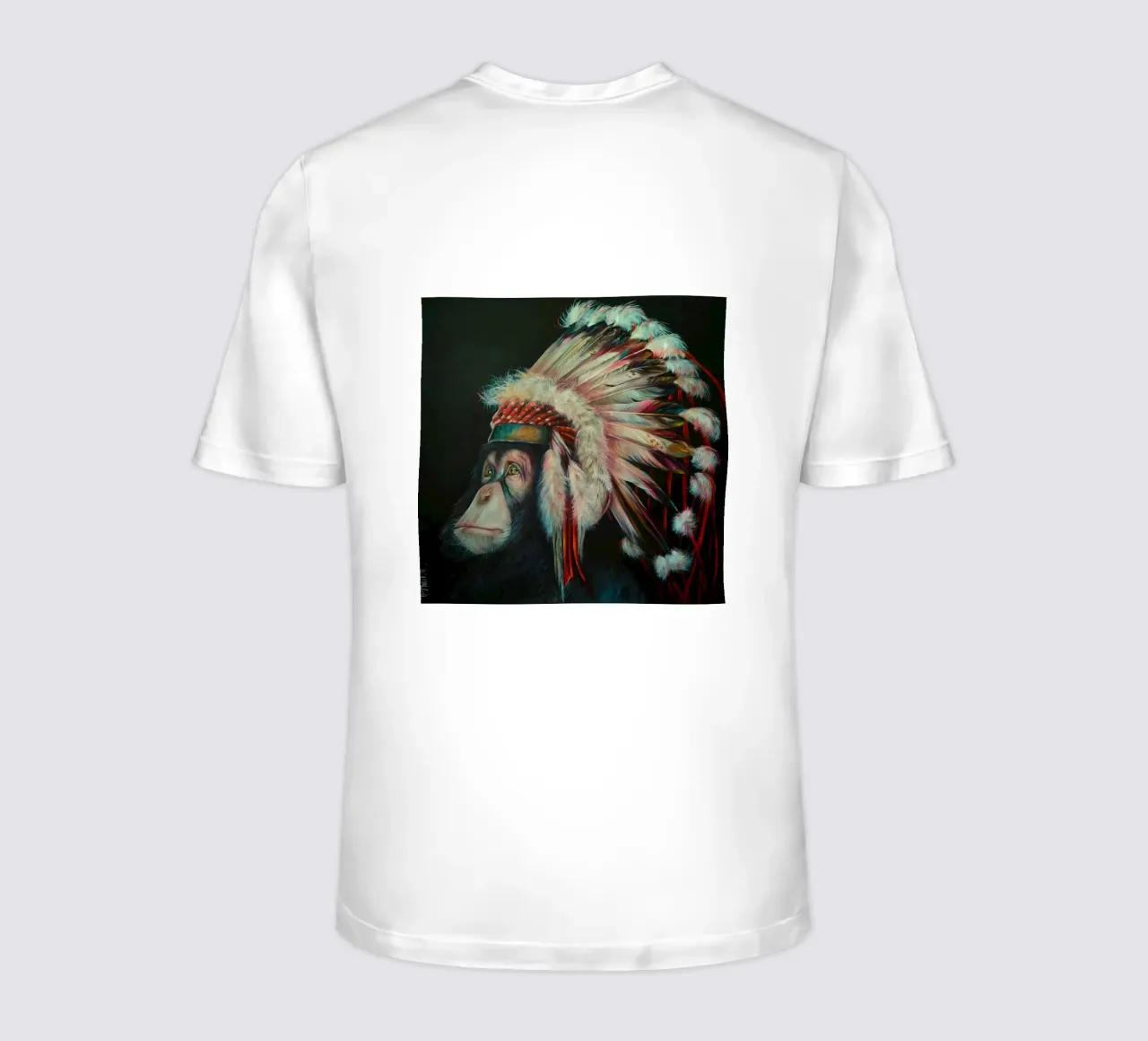 Schimpanse mit Federn T-Shirt von HelenBarenton