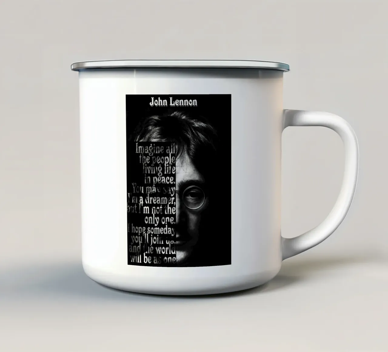 John Lennon Citazioni tazza in smalto da Gunawan Rb